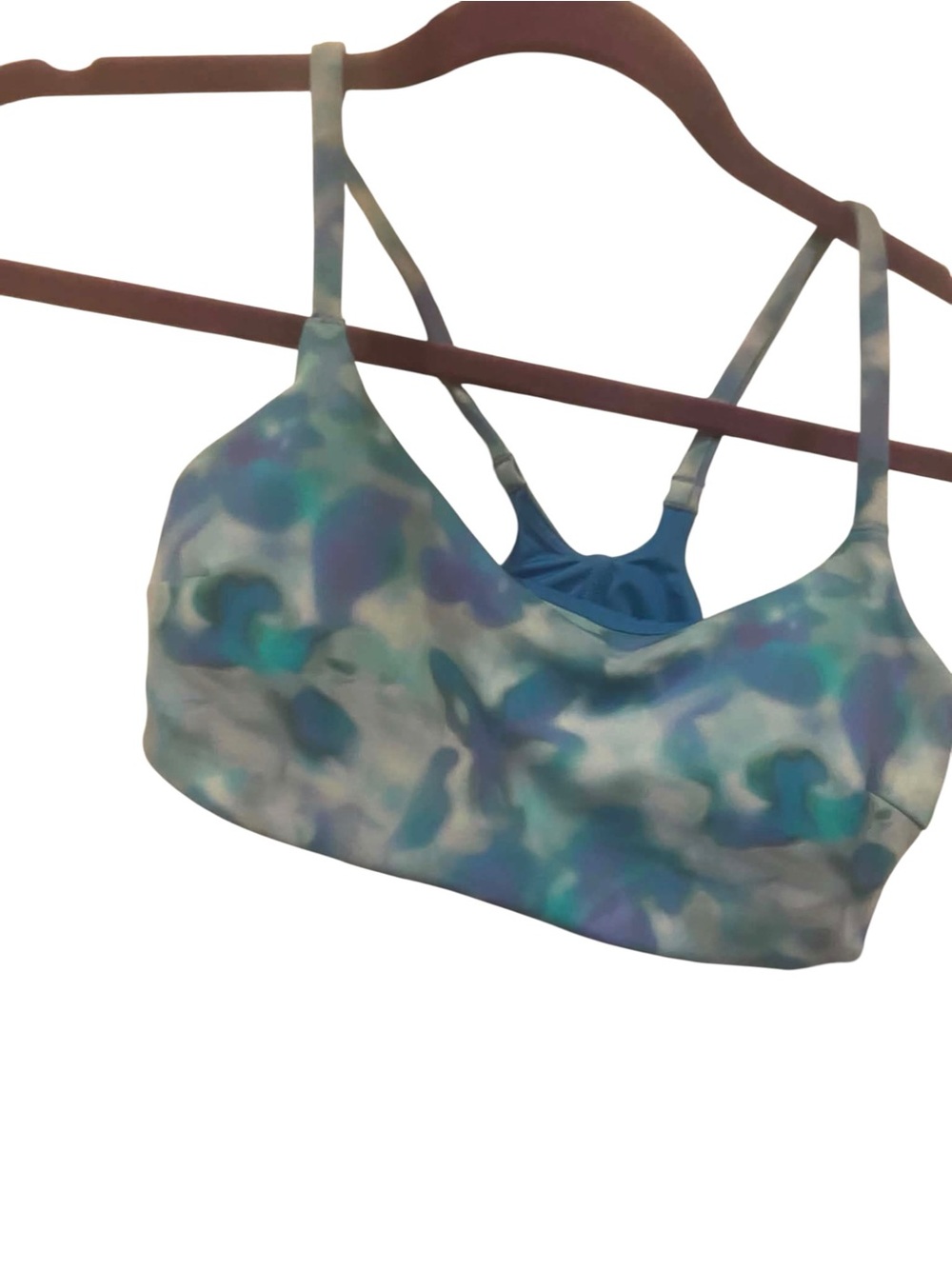 NWT Lululemon Wunder Train Strappy Yoga Bra Size 4 MULTI Color